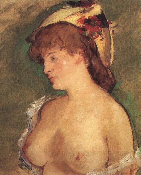 Edouard Manet Blond Woman with Bare Breasts China oil painting art